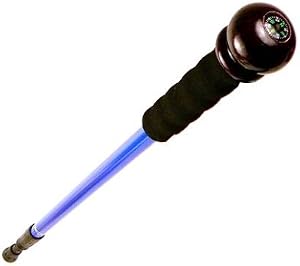 Collapsible shock-absorbing aluminum hiking stick, camera monopod function, mount